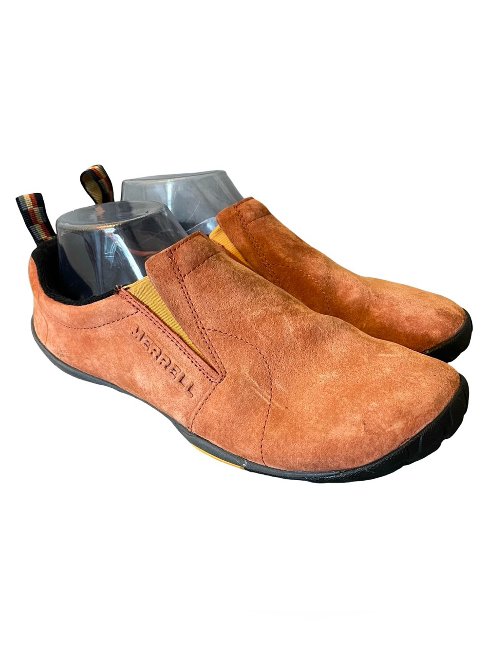 Merrell Glove Slip-On Suede Athletic Shoes in Rust and Black Size 9